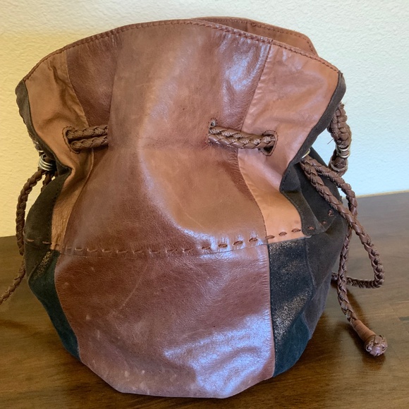 LIKE NEW! The Sak Patchwork Brown Leather Hobo Bag - Picture 8 of 13